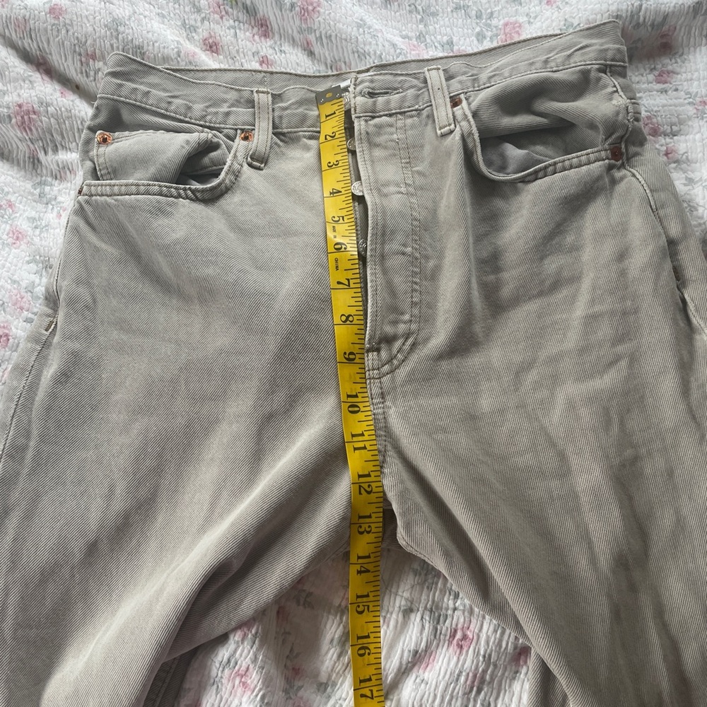 $295 RE/DONE 70s Ultra High Rise Wide Leg Jeans in grey - Picture 11 of 11